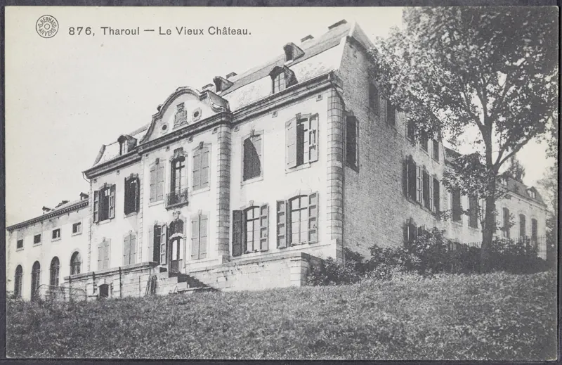 Le château de Tharoul sur une carte postale ancienne